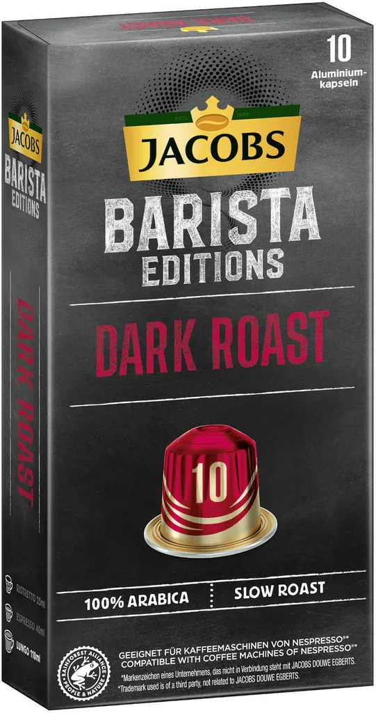 JACOBS Kapseln Barista Editions Dark Roast 10 10x10 Nespresso®* Kompatibel 6 JACOBS Kapseln Barista Editions Dark Roast 10 10x10 Nespresso®* Kompatibel – Bild 4