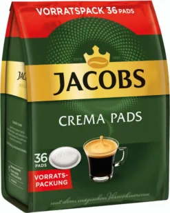 JACOBS Kaffeepads Crema Classic UTZ- 5 X 36 Getränke Pads Vorteilspack 18 JACOBS Kaffeepads Crema Classic UTZ- 5 X 36 Getränke Pads Vorteilspack -Kaffee Angebote c7a699f02e5a94e110d0d2ee916baba8