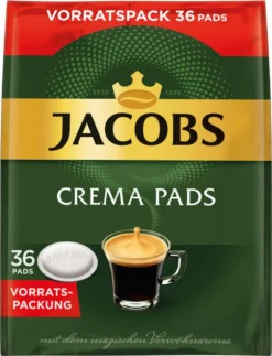 JACOBS Kaffeepads Crema Classic UTZ- 5 X 36 Getränke Pads Vorteilspack 17 JACOBS Kaffeepads Crema Classic UTZ- 5 X 36 Getränke Pads Vorteilspack -Kaffee Angebote c91c60512182af693634ee851ddc045c