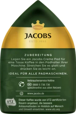 JACOBS Pads Crema Kräftig 270 Getränke - 15x18 Kaffeepads Senseo Kompatibel 15 JACOBS Pads Crema Kräftig 270 Getränke - 15x18 Kaffeepads Senseo Kompatibel -Kaffee Angebote cb8ffe5766cafe8ff6e154736d53b501