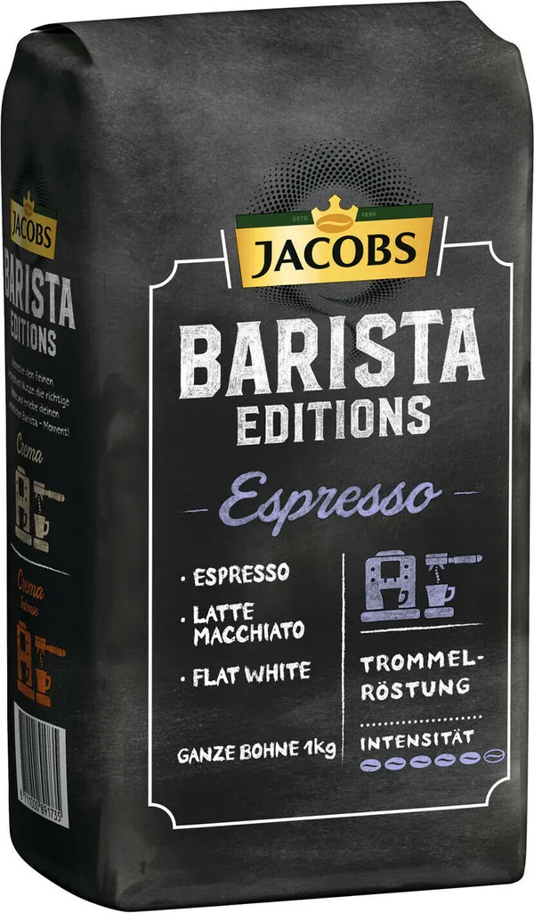 JACOBS Kaffeebohnen Barista Editions Espresso 2x1kg Ganze Bohne + Aluminium Dose Im Barista Design 8 JACOBS Kaffeebohnen Barista Editions Espresso 2x1kg Ganze Bohne + Aluminium Dose Im Barista Design – Bild 6
