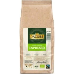Jacobs Kaffee Good Origin Espresso, BIO, Ganze Bohnen, Kräftig, Fairtrade, 1kg