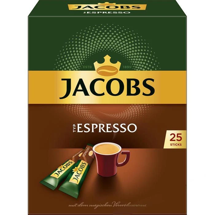 Jacobs Kaffee Espresso, Instant-Kaffee, Intensiv, 25 Portionssticks 3 Jacobs Kaffee Espresso, Instant-Kaffee, Intensiv, 25 Portionssticks