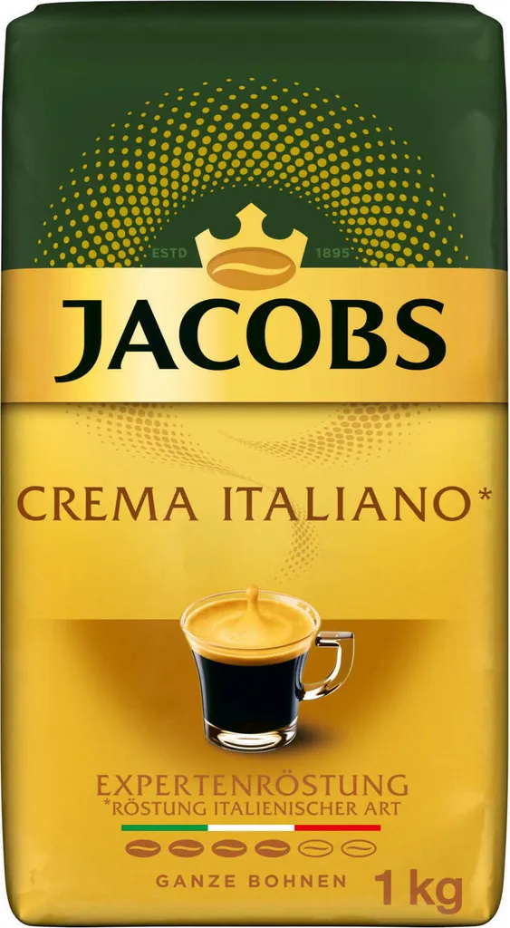 JACOBS Kaffeebohnen Expertenröstung Crema Italiano Bohnenkaffee 2 X 1 Kg Ganze Bohne 4 JACOBS Kaffeebohnen Expertenröstung Crema Italiano Bohnenkaffee 2 X 1 Kg Ganze Bohne – Bild 2