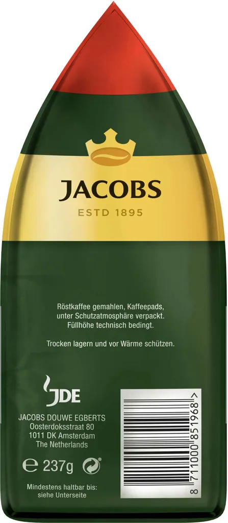 JACOBS Kaffeepads Crema Classic UTZ- 5 X 36 Getränke Pads Vorteilspack 6 JACOBS Kaffeepads Crema Classic UTZ- 5 X 36 Getränke Pads Vorteilspack – Bild 4