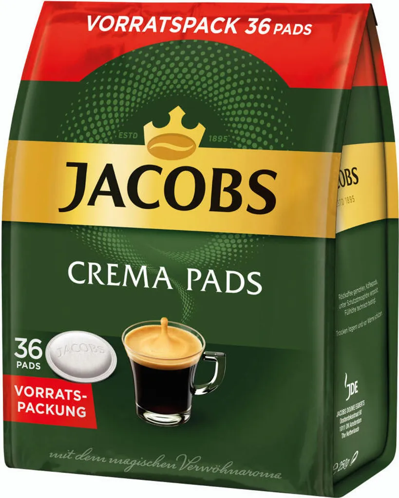 JACOBS Kaffeepads Crema Classic UTZ- 5 X 36 Getränke Pads Vorteilspack 11 JACOBS Kaffeepads Crema Classic UTZ- 5 X 36 Getränke Pads Vorteilspack – Bild 9
