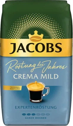 JACOBS Kaffeebohnen Expertenröstung Crema Mild Röstung Des Jahres 2x1 Kg Bohnen -Kaffee Angebote e12e5f6d50ac343e51ae4c0007bff4fe