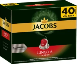 Jacobs Lungo 6 Classico XXL-Pack | 40 Nespresso® Komp. Kapseln -Kaffee Angebote f7687533dd9c00645078d7e74d0129e7