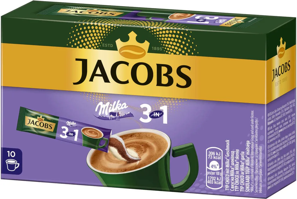 JACOBS Löskaffee 3in1 Milka®* 12x10 Sticks Löslicher Instantkaffee 120 Getränke 5 JACOBS Löskaffee 3in1 Milka®* 12x10 Sticks Löslicher Instantkaffee 120 Getränke – Bild 3