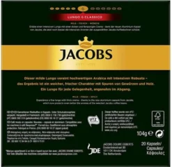 JACOBSLungo 6 Classico 200 Nespresso®* Kompatible Kaffeekapseln -Kaffee Angebote fd06f5c5bb3a92d0a03f322698d41a5b