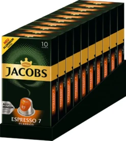 JACOBS Kapseln Espresso Classico 100 Nespresso Kompatible Kaffeekapseln